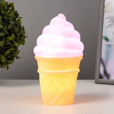 Night Plastic "Ice Cream in a glass" MIX LEDH1 7.5x7.5x14 cm Risalux-2