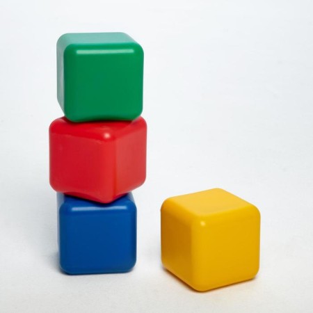 Set of colored cubes, 4 pieces, 12 x 12 cm-4