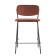Semi -bank chair Eirill, 555 × 475 × 900 mm, velor, brick color