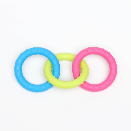 Chewing toy "Always together!", TPR, 18.5 cm, blue/pink/yellow-2