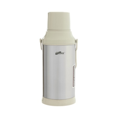 Thermos 3.2 l, with a glass flask, retains heat 12 hours, with a mug, gray
