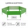 The flowerbed is galvanized, D = 100 cm, h = 15 cm, bright green, Greengo