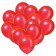 Latex ball 12 ", metal, set 12 pcs., Red color