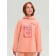 Sweatshirt for girls, height 134 cm, peach color