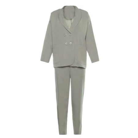 Women's everyday set (jacket and trousers), khaki, size 46-7