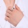 Xuping ring Glory, white color in silver, size 18