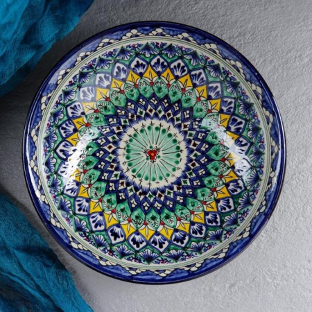 Buditsa Rishtan ceramics "Patterns", 23 cm, mix-7