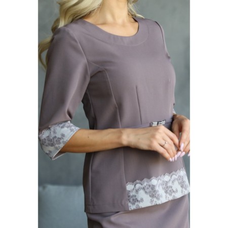 Female suit, size 42, lilac color-16