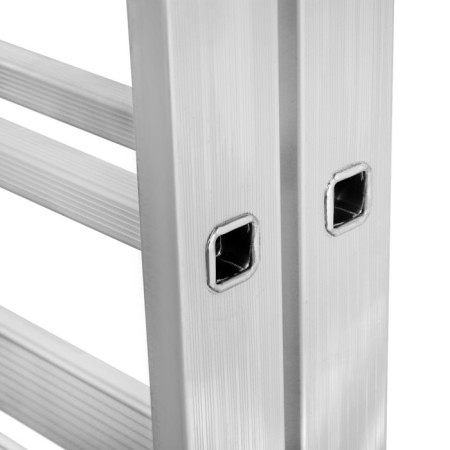 Staircase, two -section, articulated, aluminum, 5 steps-6