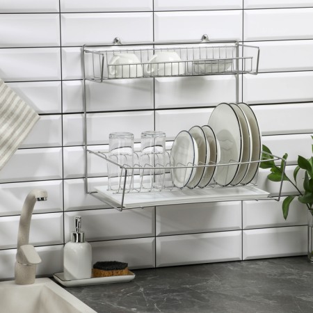 Dishes for dishes with a pallet 2-tier, table-mounted, 37.5 × 29 × 40 cm, color chromium-4