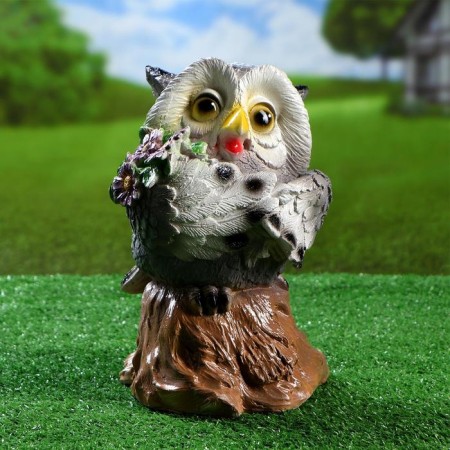 Garden figure "Filin with flowers"-3