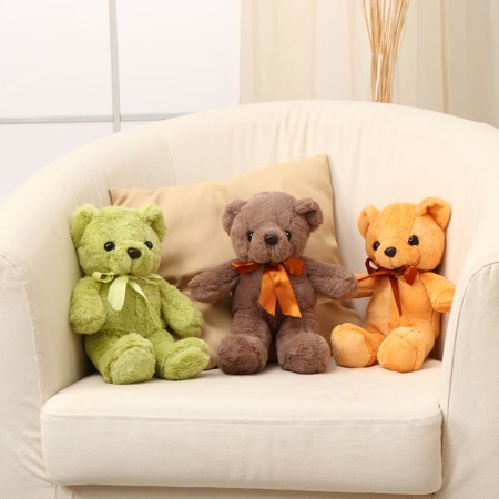 Soft toy "Mishutka with a bow", color mix-4