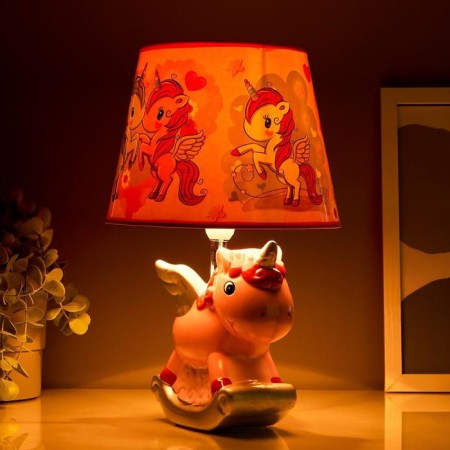 Table lamp "Unicorn" Pink E14 40W 220V 32x20x20 cm Risalux-2