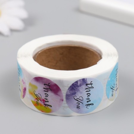 Stick Paper "Delicate fog. Thank you" d = 2.5 cm 500 pcs in roll-3