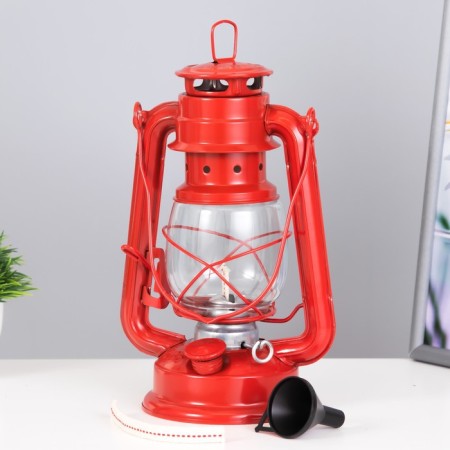 Kerosene lamp decorative red 11.5*15*25 cm Risalux-2
