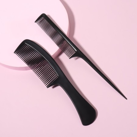 Combination of combs, 2 items, black color