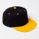 Basebolka with a direct visor for the boy Minaku, size 56, black/yellow color