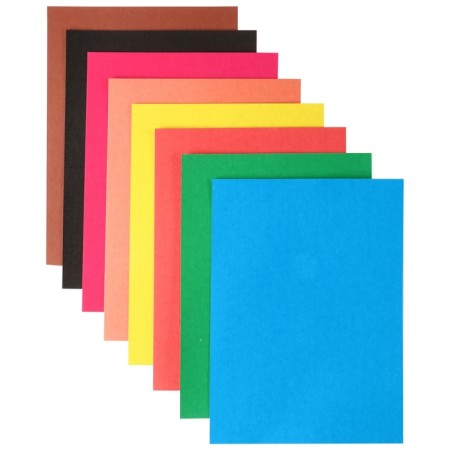 Cardboard color, A5, 8 sheets, 8 colors, non -unilateral, in a folder, 220 g/m², Smeshariki-1