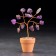 Souvenir in a pot "Wisdom tree. Amethyst", natural stone, 9 x 3.5 cm