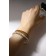Bracelet Pearl "Chain" with toogle, ball No. 4, white color in gold, l = 16 cm