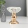 Climber metal, glass for 1 candle "Crystal bowl. Figure" d = 5 cm gold 8x8x9 cm