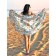 Pareo and beach rug "Lug of flowers", d = 150 cm