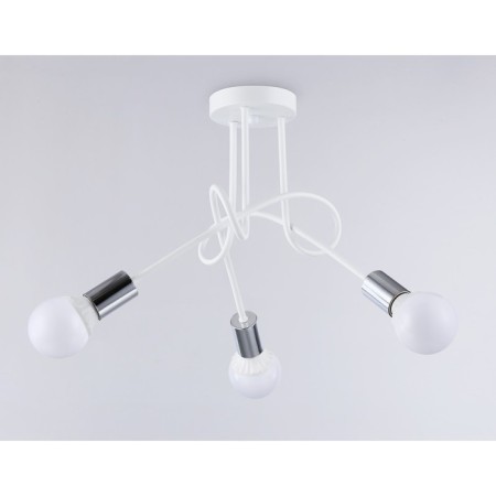 Lamp ceiling in the style of Ambrella Light, Loft, TR80414, 3HE27, white, chrome-1