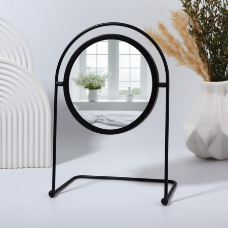 Bohemia desktop mirror, D mirror surface 14.5 cm, black color-2
