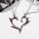Kulons "Demetrons" burning heart, color black silver, 45 cm