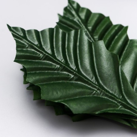 Decor for creativity "leaves dark green" set of 10 pcs 9x4.5 cm-2