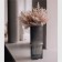Decorative vase of combined glass, 111 × 111 × 255 mm, color gray color