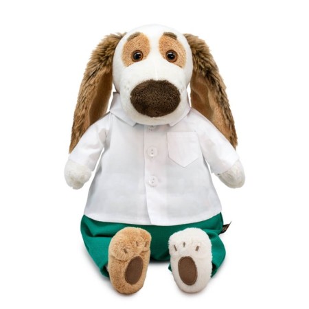 Soft toy "Bartolome", in a snow -white shirt, 27 cm