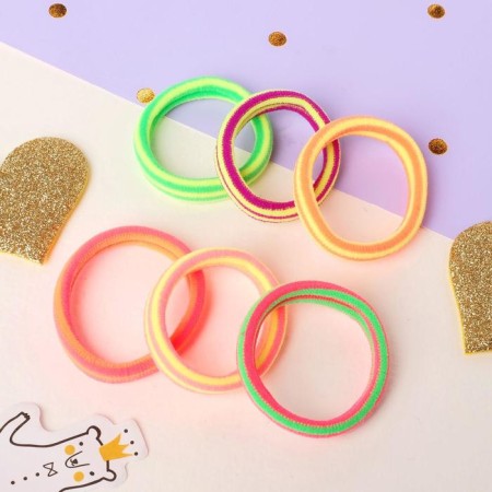 Hair elastic band "Mahrushka strip" (set 6 pcs) brightness, mix-1