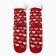 Women's socks with fur "hearts", red color, size 36-40