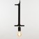 Bayerlux lamp "Figure 1" E27 40W Black 35x15 cm