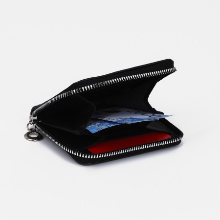 Lightning wallet, card for cards, for coins, black color-2