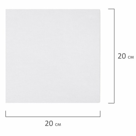 Canvas on cardboard (MDF) cotton 100% 20*20 cm 280g/m2 acrylic soil m/s Brauberg 192183-5
