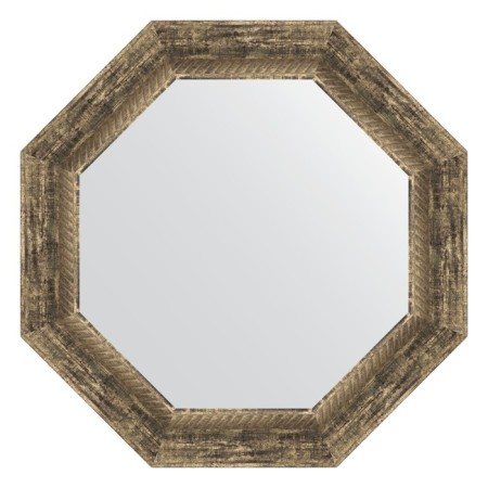 Mirror in the baguette frame, an old tree with weaving 70 mm, 53x53 cm