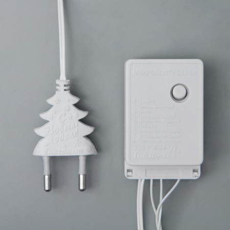 Garland “thread” 5 m, IP20, white thread, 50 LED, green glow, 8 modes, 220 V-3