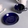 Tea couple ceramic “Happiness in every day”, 250 ml, blue color