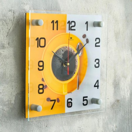 Wall clock: kitchen "coffee mug", silent, 25 x 25 cm-1