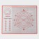 Reinforced rug with markings, silicone, 50 × 40 cm, red color