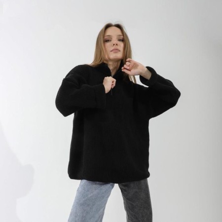 Female jumper SL, with a castle, 42-44, black-5