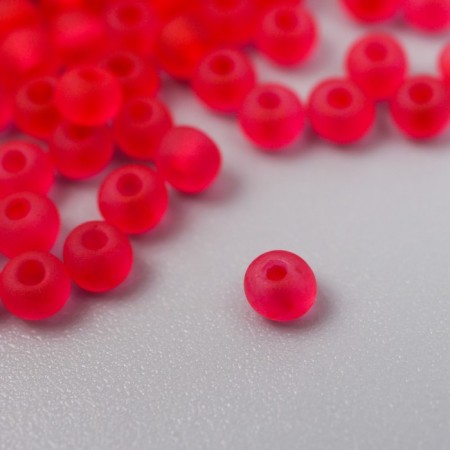 Glass 8/0 "Matte translucent. Scarlet" 10 g