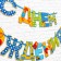 Garland on the tape “Happy Birthday!”, Boy, length 250 cm