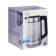 Electric kettle Goodhelper KPG-1801, plastic, glass flask, 1.8 l, 1500 watts, gray-black 1067812