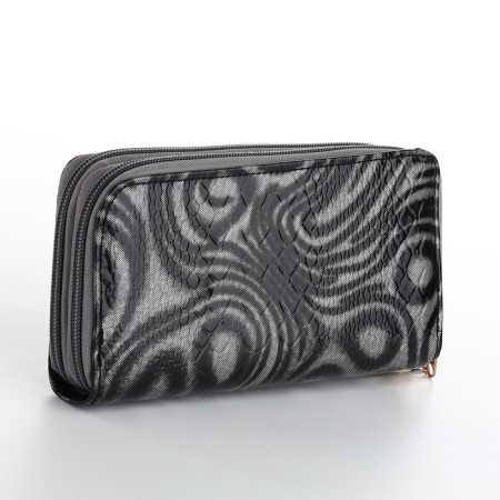 Women's wallet on lightning, gray color-1