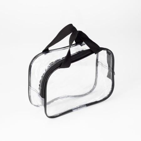 Lightning cosmetic bag, transparent/black color-1