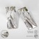 Earrings Metal "Atmosphere" rectangle, color silver