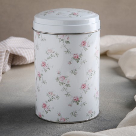 Bank with a lid for bulk foods "Flora", 1.1 l, 10 × 16 cm, round, mix color